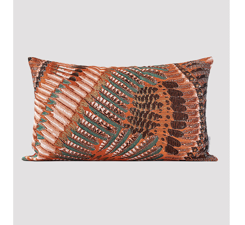 Feather Embroidered Cushions