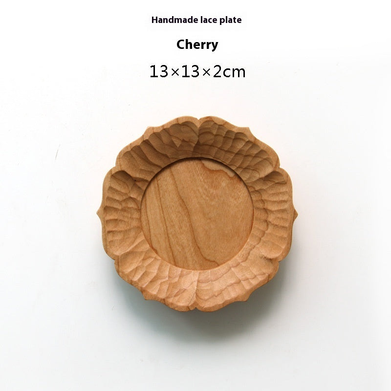 Handcarved Japanese Wooden Plates