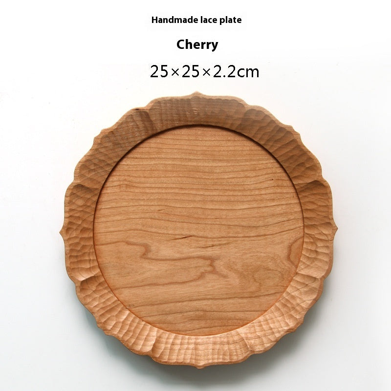 Handcarved Japanese Wooden Plates