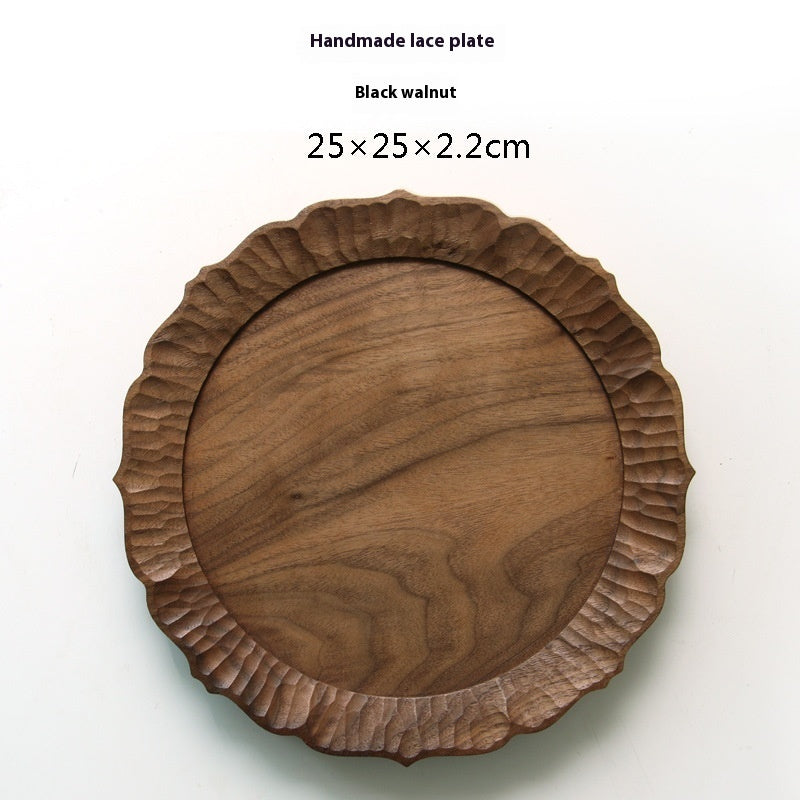 Handcarved Japanese Wooden Plates