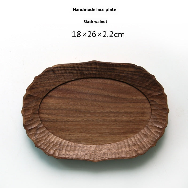 Handcarved Japanese Wooden Plates