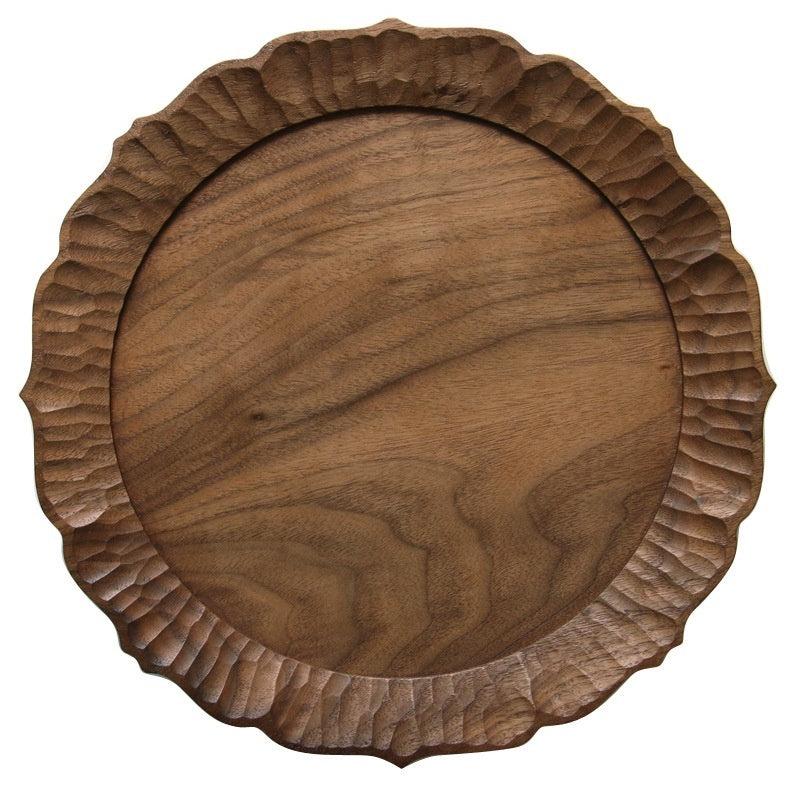 Handcarved Japanese Wooden Plates