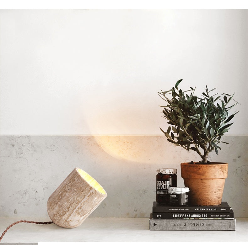Atmospheric Stone Table Lamp