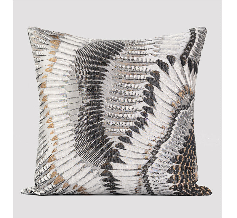 Feather Embroidered Cushions