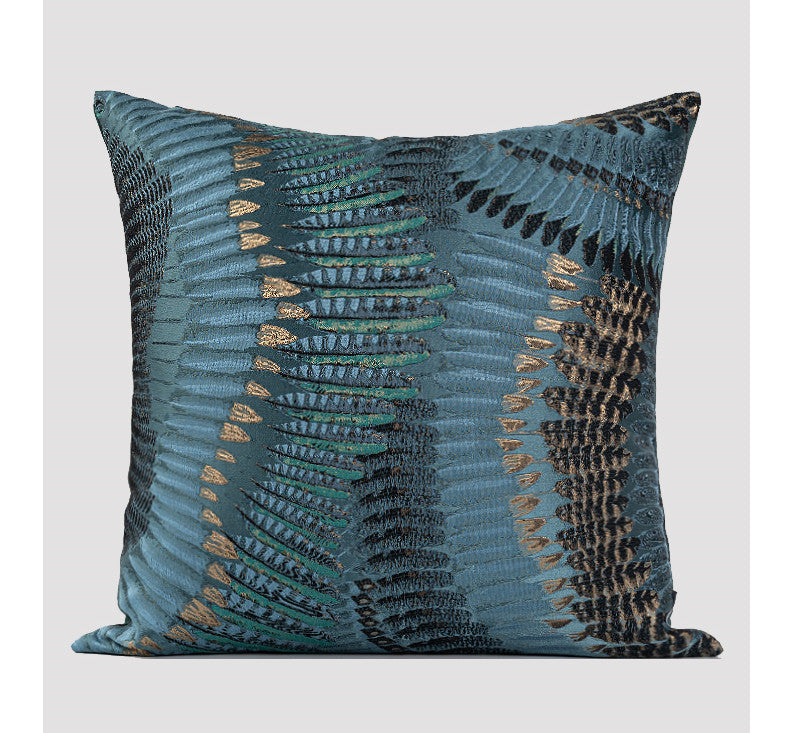 Feather Embroidered Cushions
