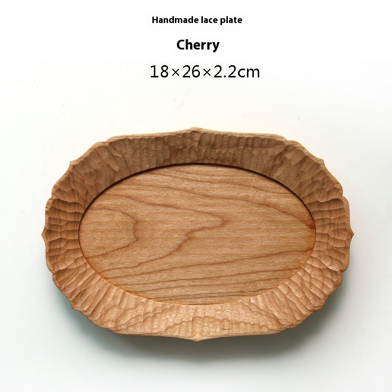 Handcarved Japanese Wooden Plates