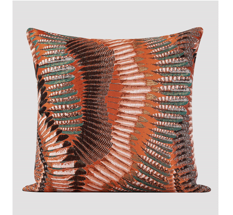 Feather Embroidered Cushions
