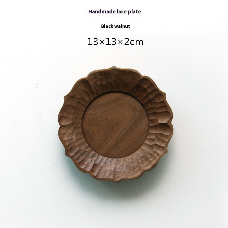 Handcarved Japanese Wooden Plates