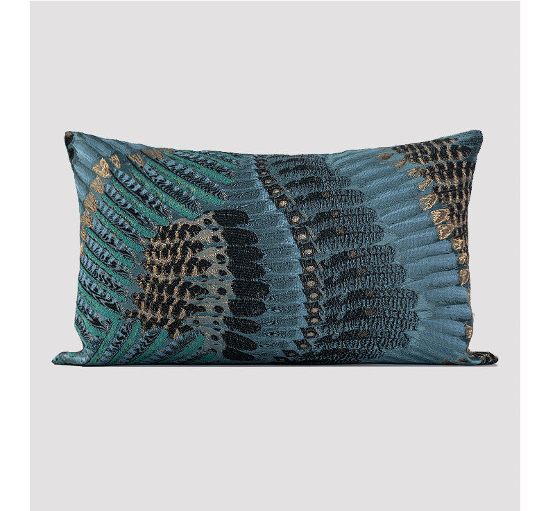 Feather Embroidered Cushions