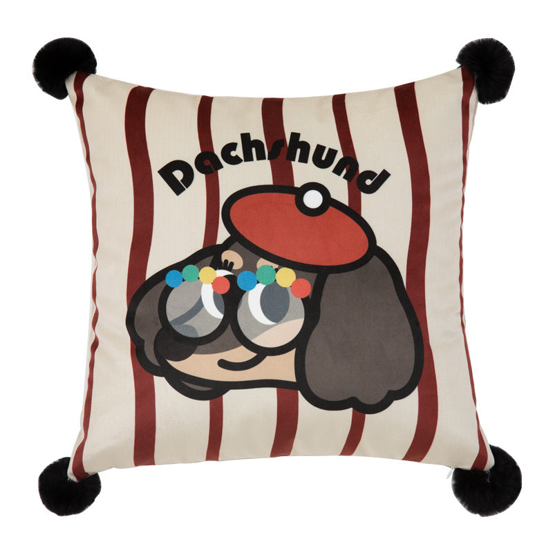 Dachshund Retro Pillow and Quilt