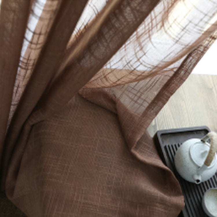 2 PCS Japanese Linen Half Shade Curtain