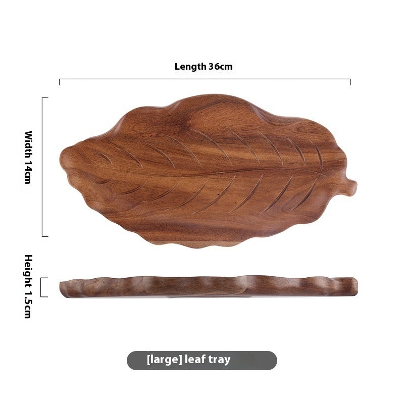 Leaf Acacia Wood Serving Tray