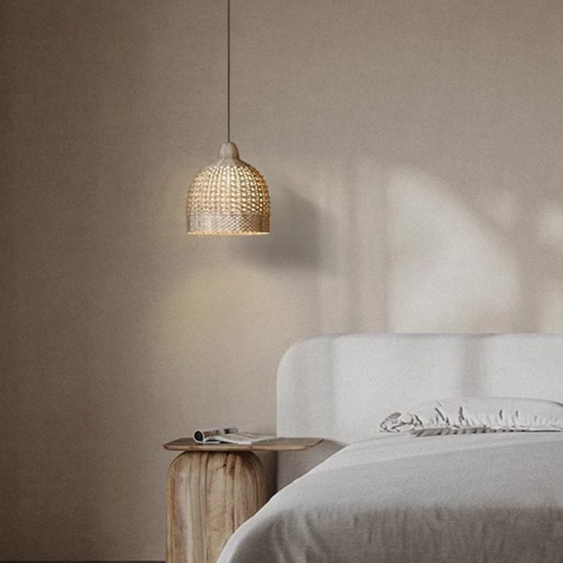 Drum Rattan Ceiling Light