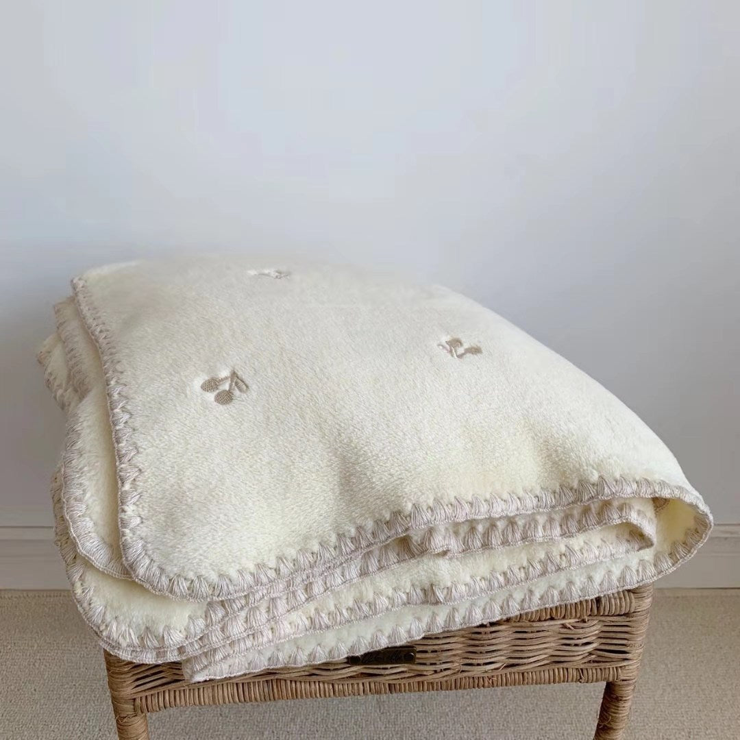 Luxurious Embroidered Flannel Blanket