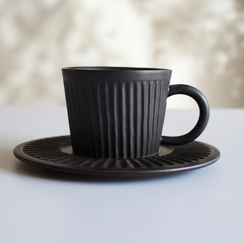 Caviler Pottery Cup With Saucer