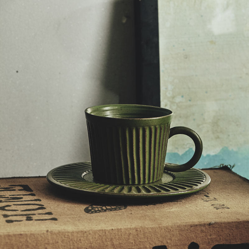 Caviler Pottery Cup With Saucer
