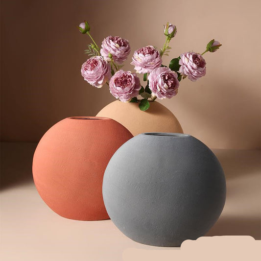 Morandi Flat Vase