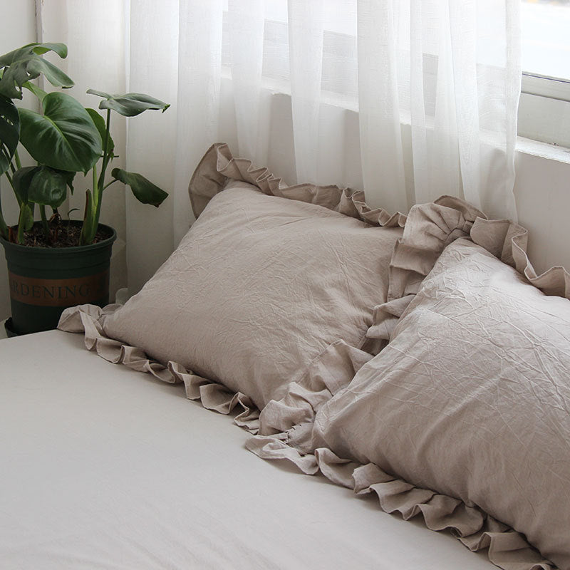 Ruffles Cotton Pillowcase