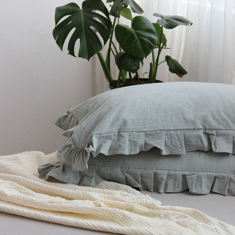 Ruffles Cotton Pillowcase