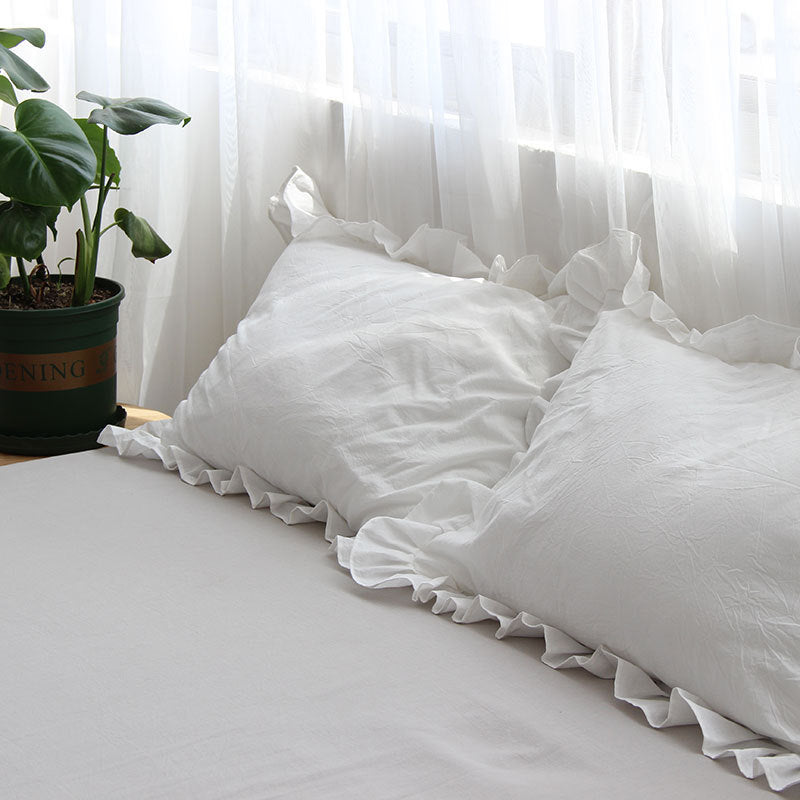 Ruffles Cotton Pillowcase