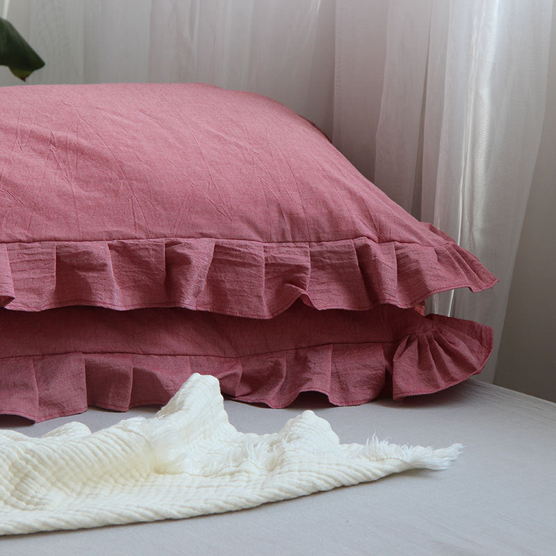 Ruffles Cotton Pillowcase