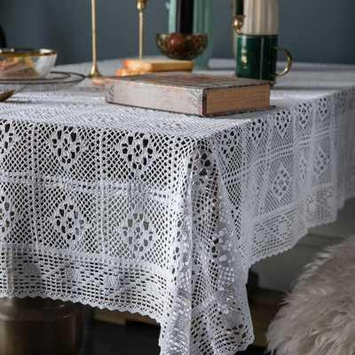 Pastoral Cotton Hand Crocheted Tablecloth