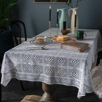 Pastoral Cotton Hand Crocheted Tablecloth