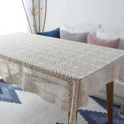 Pastoral Cotton Hand Crocheted Tablecloth