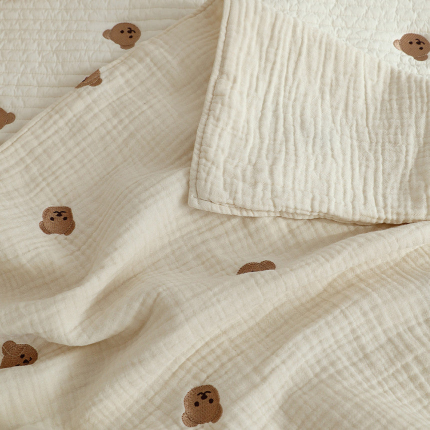 Bear Cotton Muslin Blanket