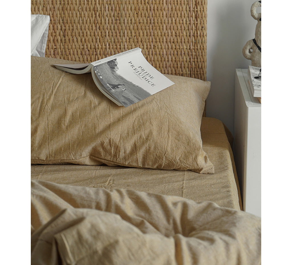 Tan Nordic Cotton Bedding Set