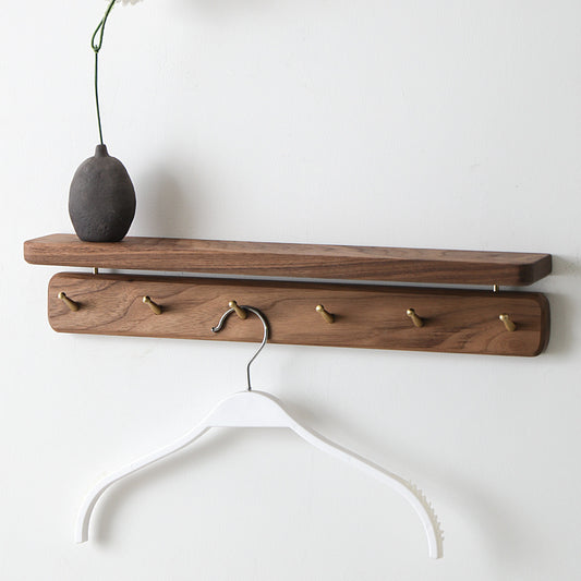 Wooden Hanging Rack with Storage