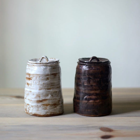 Handmade Japanese Jars With Lid