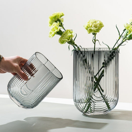 U Shaped Glass Vase