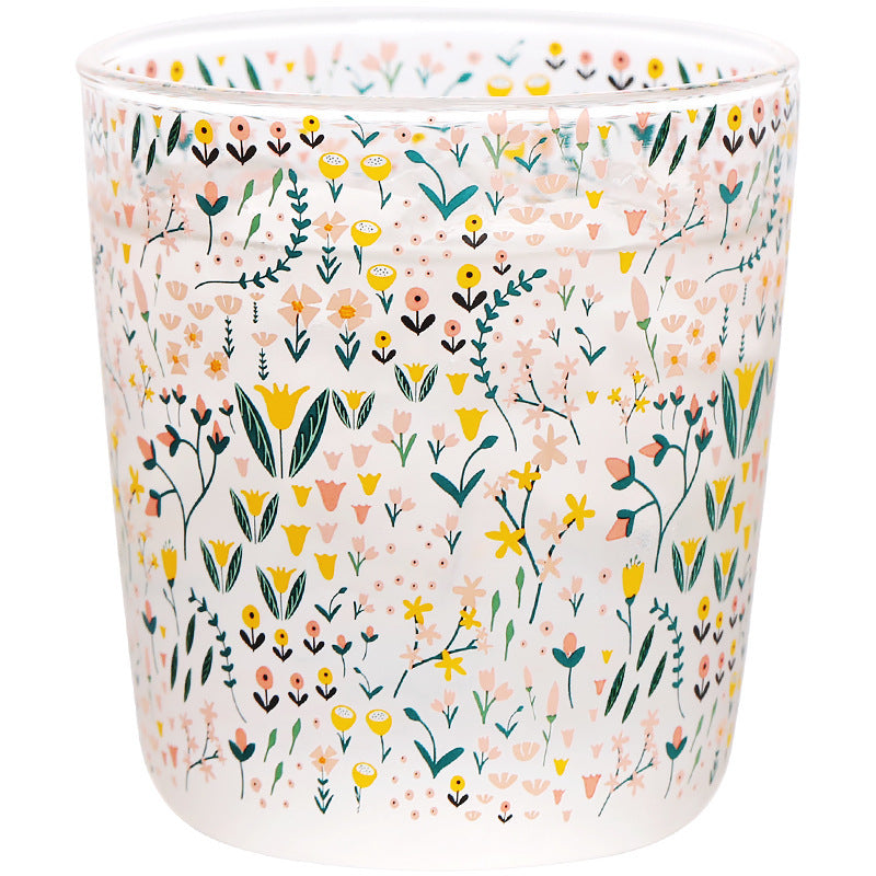 Ditsy Printed Glass Cup