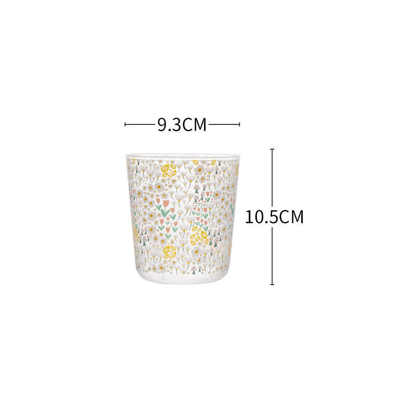 Ditsy Printed Glass Cup