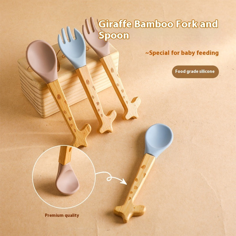 Giraffe&Bear Spoon and Fork Set