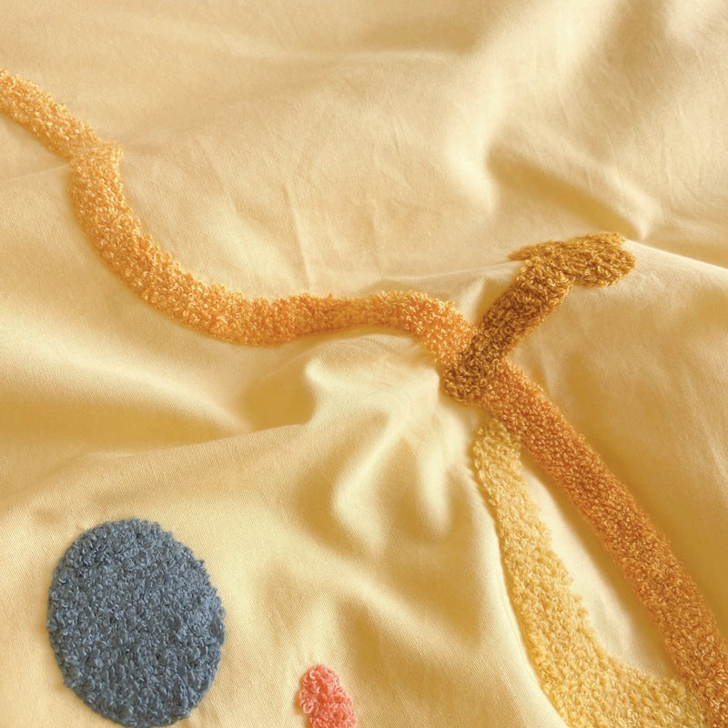 Washed Cotton Embroidered Bedding Set