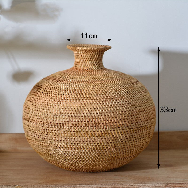 Rattan Handwoven Decorative Flower vase