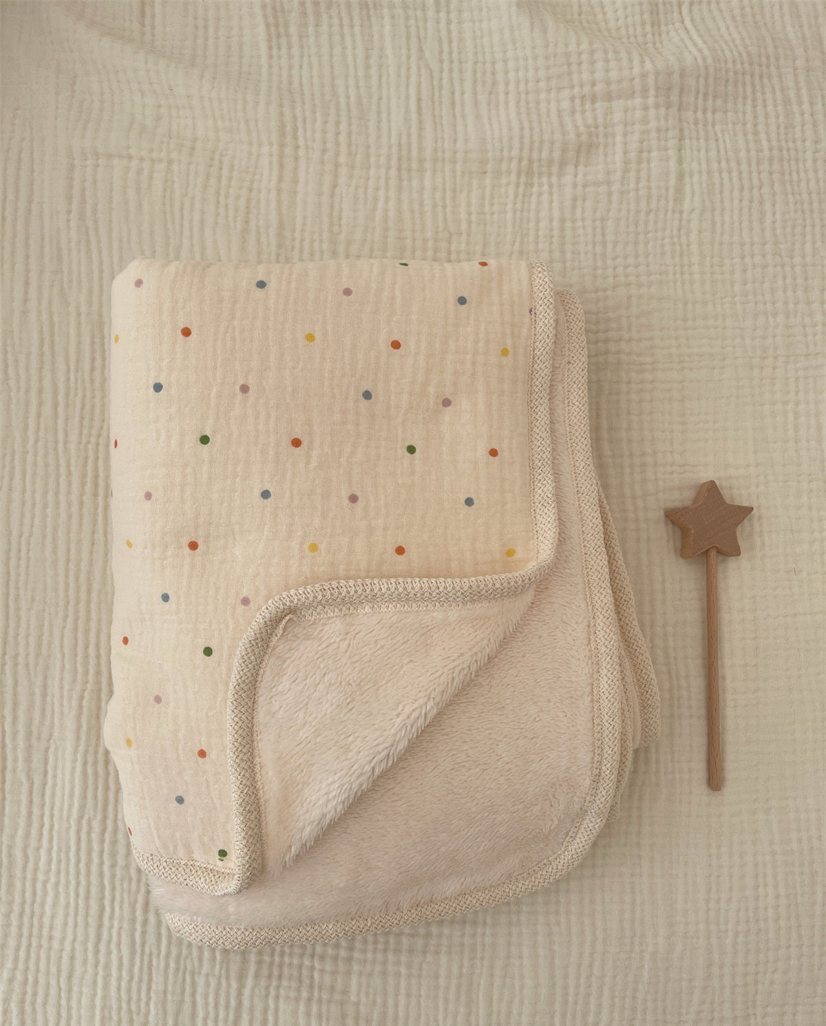 Cotton and Fleece Plush Blanket