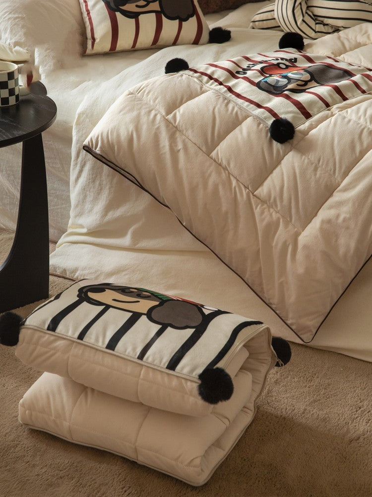 Dachshund Retro Pillow and Quilt