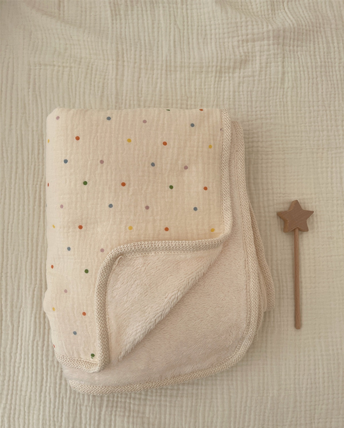 Cotton and Fleece Plush Blanket