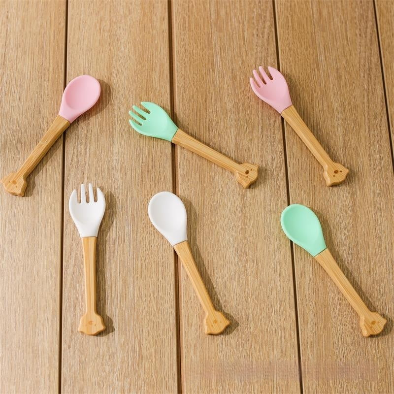 Giraffe&Bear Spoon and Fork Set