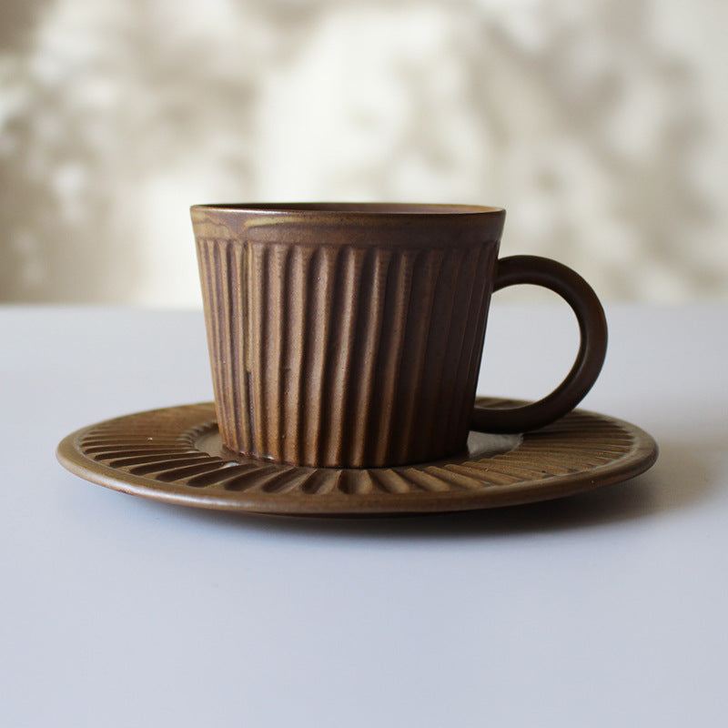 Caviler Pottery Cup With Saucer