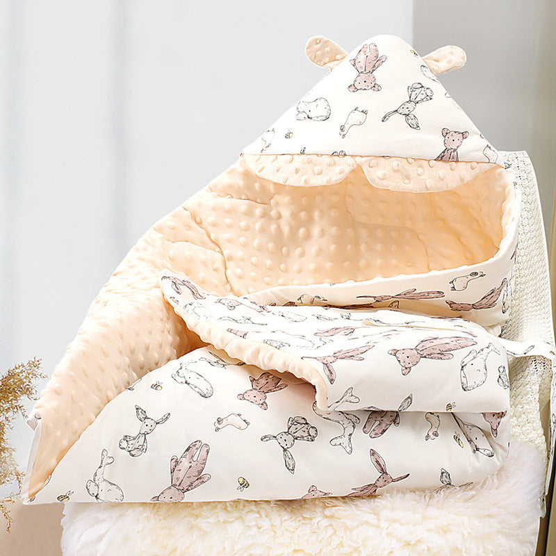 Hooded Cotton Baby Wrapping Cloth