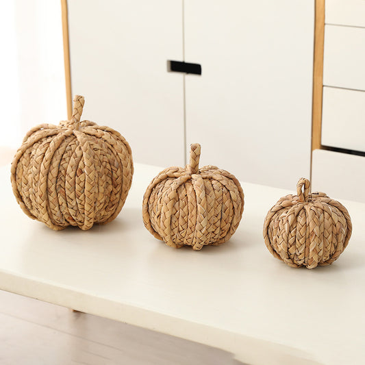 Hand-woven Pumpkin Ornaments