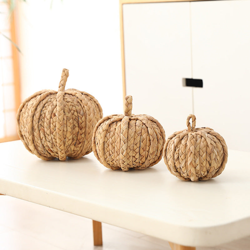 Hand-woven Pumpkin Ornaments