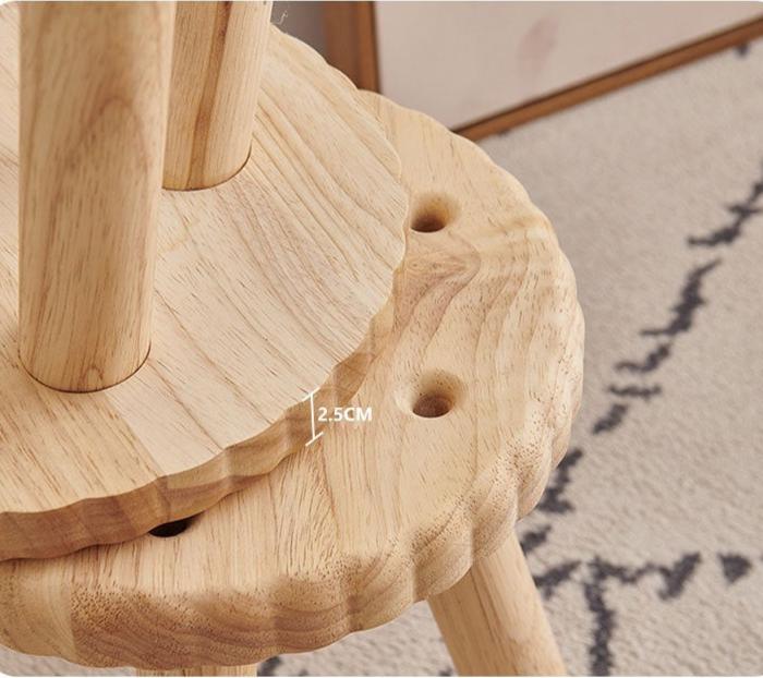 Biscuit Natural Wood Stool