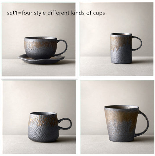 Japanese Kiln Black Rustic Mugs