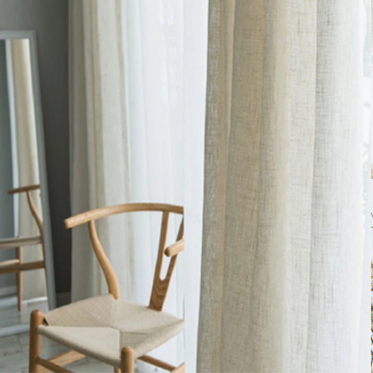 2 PCS Japanese Linen Half Shade Curtain