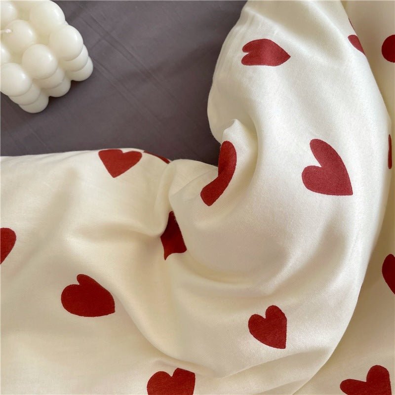 Love Heart Cotton Bedding Set